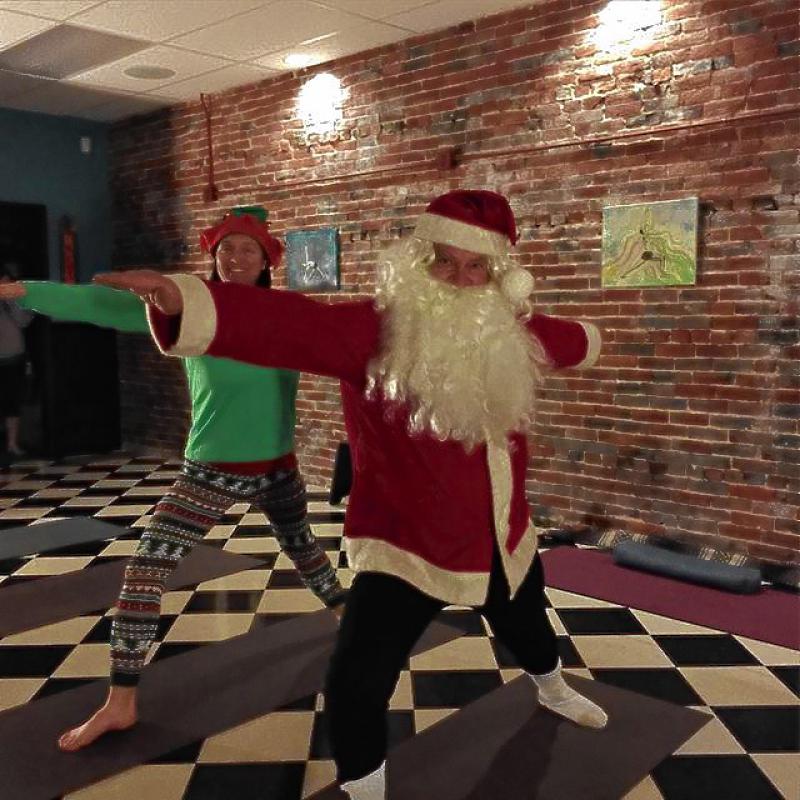 Before sliding down all those chimneys, Santa apparently likes to get limber with a little yoga. Thanks to Instagram user @pranastrong for sharing what the big guy does to get ready for Christmas. - 
