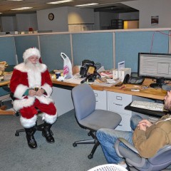 Believe it or not, we caught up with Santa between appearances