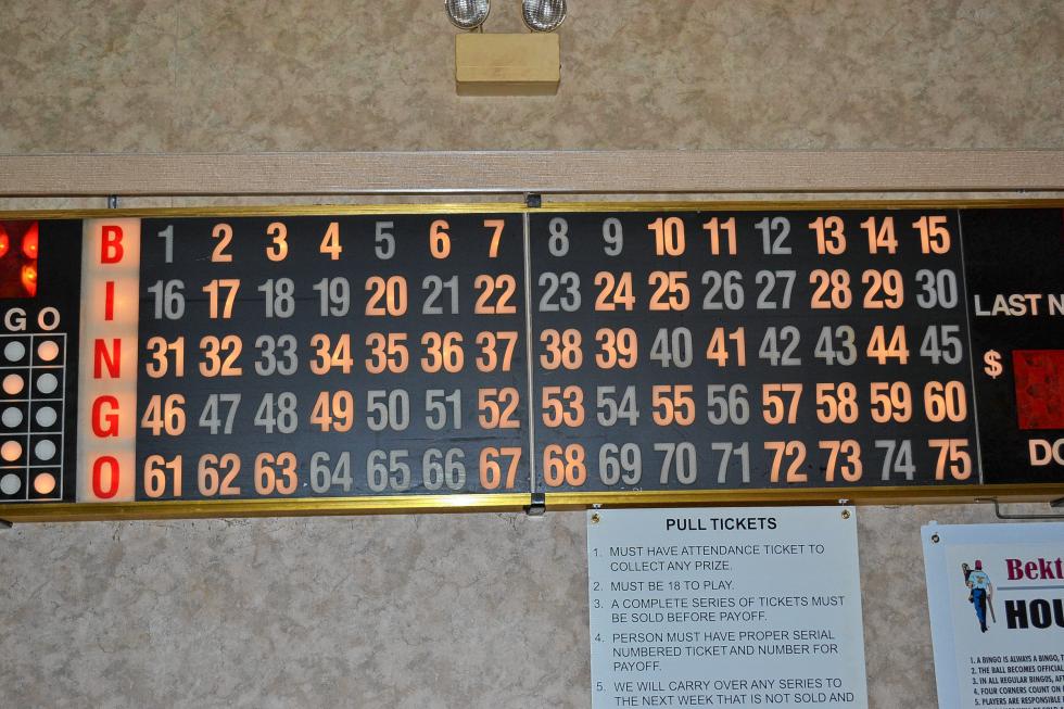 The bingo board. (TIM GOODWIN / Insider staff) - 