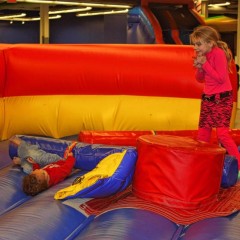 What has the mall always needed? Bounce houses and laser tag