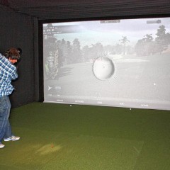We teed it up on the new golf simulators at Beaver Meadow