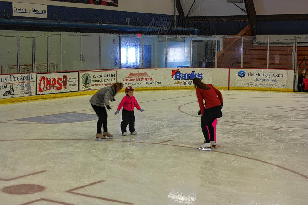 It's always a good sign when everyone is still upright on the ice. It wouldn't stay that way forever, but nobody was hurt – physically or emotionally. (JON BODELL / Insider staff) -