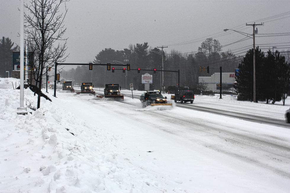 The four-truck convoy does mad work on Loudon Road down by Wal-Mart. (JON BODELL / Insider staff) - 
