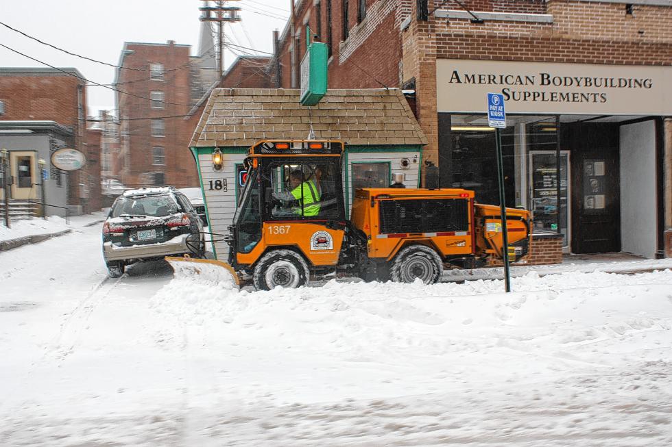 Don't forget, the sidewalks need clearing, too. Especially on Main Street. This vehicle can plow, snow-blow or sand/salt. It's the Swiss army knife of snow-management vehicles. (JON BODELL / Insider staff) -