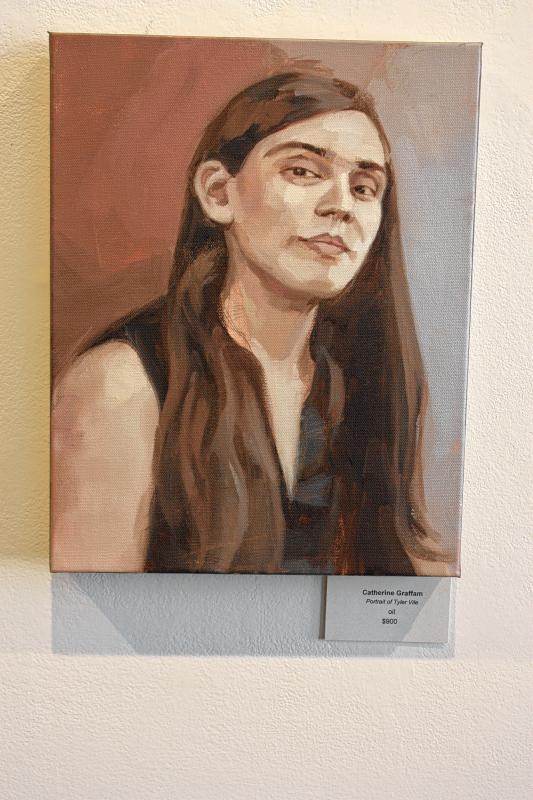 'Portrait of Tyler Vile' by Catherine Graffam, oil.  (JON BODELL / Insider staff) -