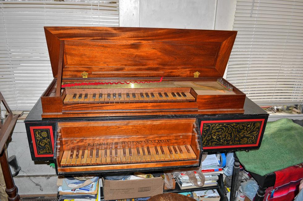 You're looking at a clavichord and box virginall harpsichord. (TIM GOODWIN / Insider staff) -