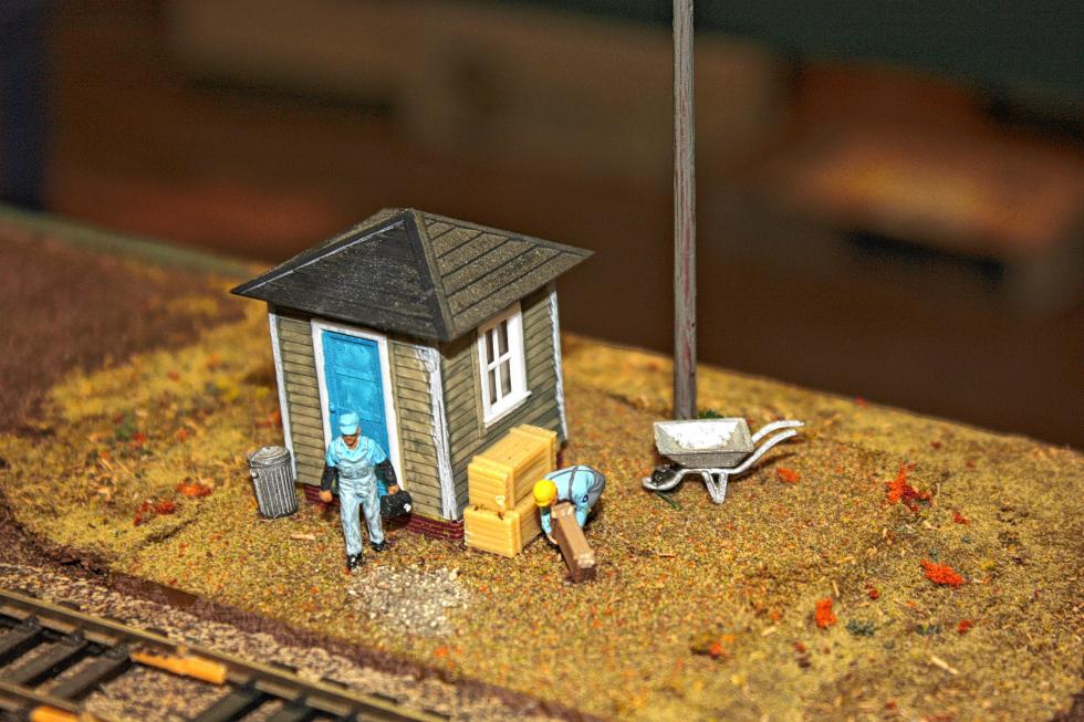 Detail is everything in the model railroad world. These little guys are probably shorter than a half-inch. (JON BODELL / Insider staff) -