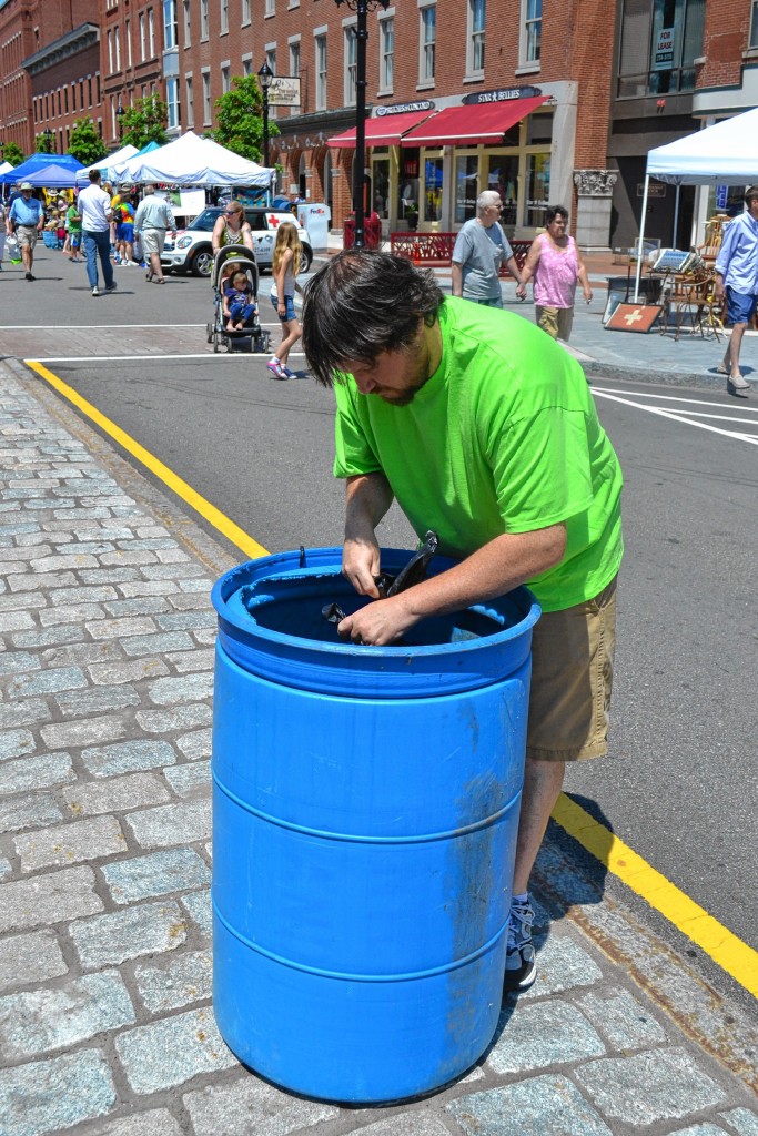 Bob Moses—For the InsiderTim tackled trash duty during Market Days this year.