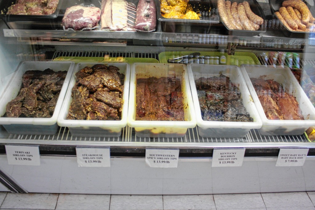 JON BODELL / Insider staffLeft: Those are some fine cuts of beef at Quality Cash Market. Right: Look at those mouth-watering marinated steak tips at Concord Beef and Seafood. No matter which place you go to pick up your cookout meats, you won’t be disappointed.