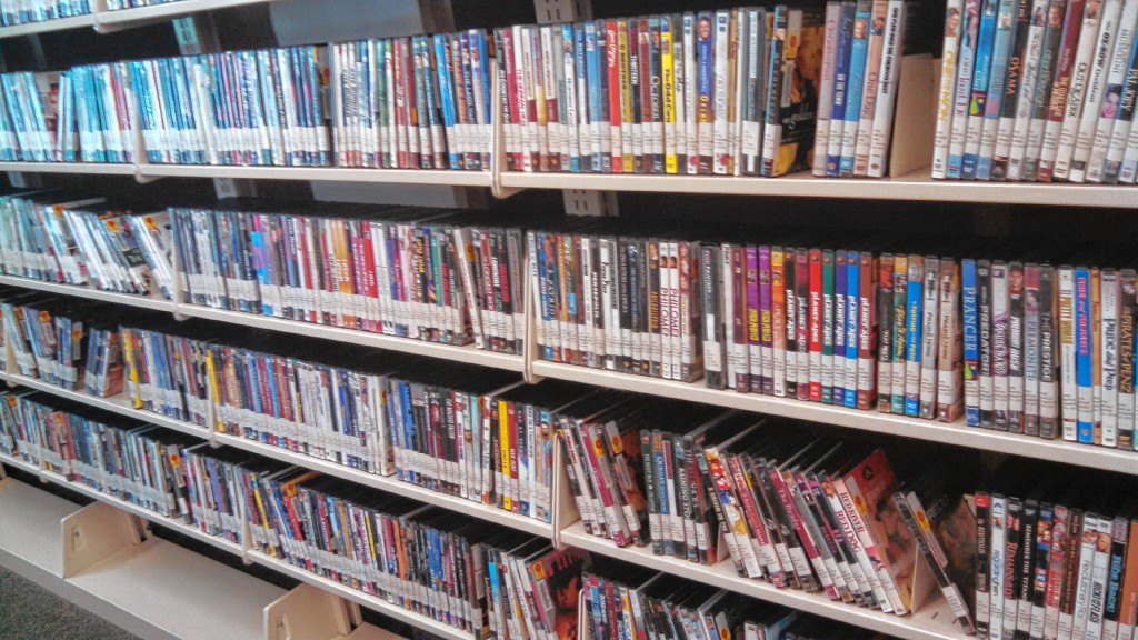 JON BODELL / Insider staffConcord Public Library features a never-ending wall of DVDs for your viewing pleasure.