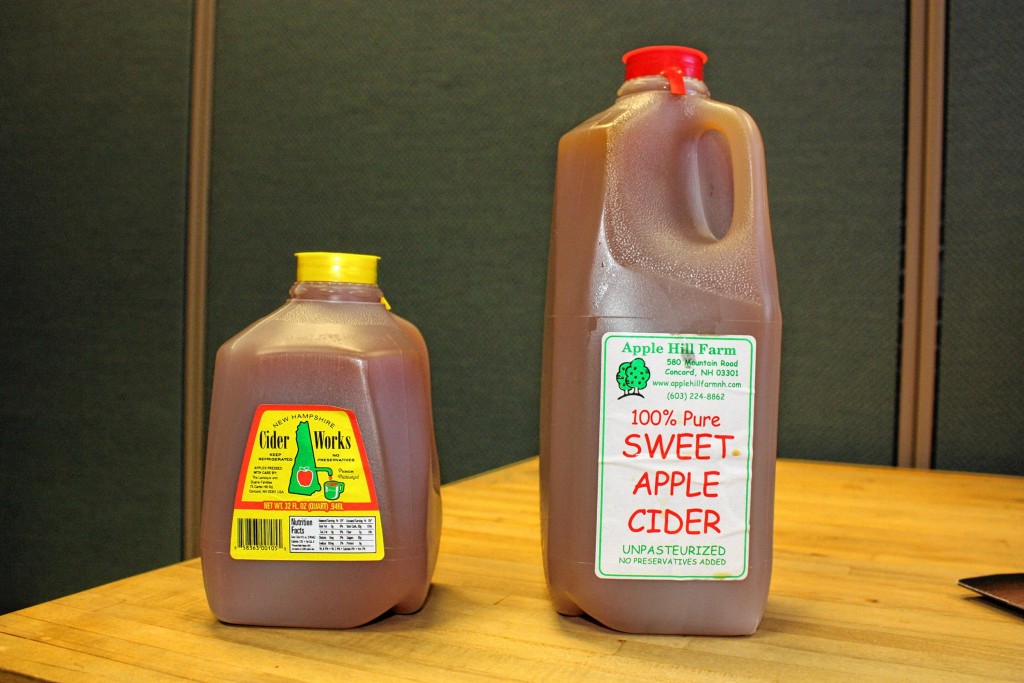 FOOD SNOB / Insider staffCarter Hill Orchard’s New Hampshire Cider Works (left) and Apple Hill Farm’s 100