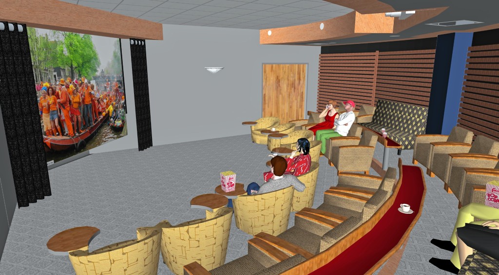 CourtesyA rendering of what the Jaclyn Simchik Memorial Cinema will look like when finished.