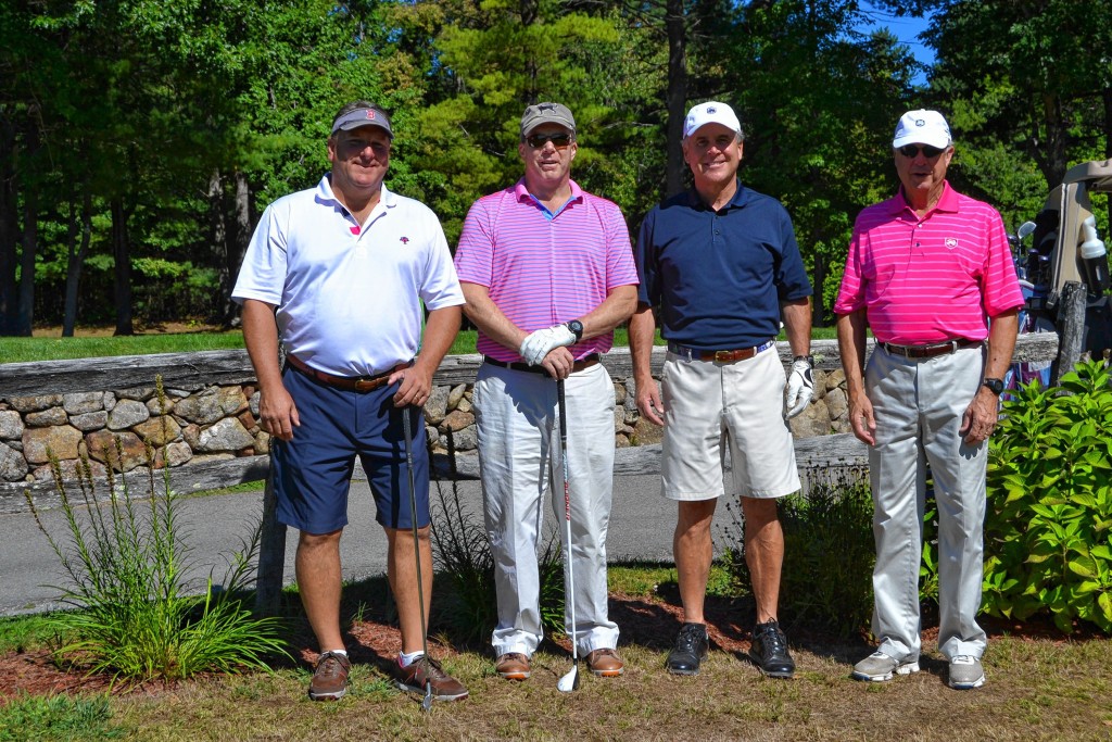 Courtesy of Laura ScottGary LaPierre, Bruce Langley, Gary Stevens, and Mark Douglas of the Rowley Team were the big winners at the Friends Program’s 19th annual golf tournament at Concord Country Club on Sept. 12. With 119 players, 45  tournament sponsors, more than 50 donors and close to 30 raffle prizes, more than $18,000 was raised for the Friends Youth Mentoring Program. This event was a big success for the Youth Mentoring Program, so hats off to all who participated, including putting contest winner Steve Goldman  (not pictured – sorry, Steve!).