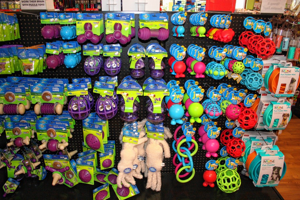 JON BODELL / Insider staff—Check out all of the cool pet toys we found at Sandy's Pet Food Center. Apparently they sell more than just food there.