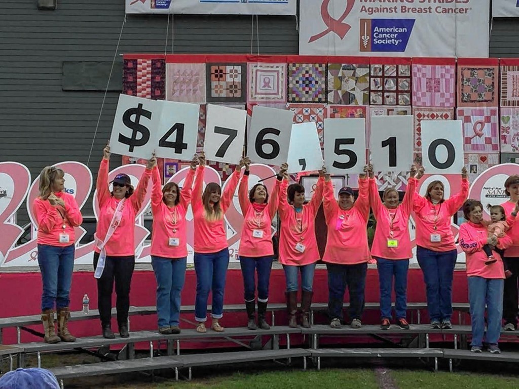 Courtesy—More than 4,500 participants too part in the 24th annual American Cancer Society Making Strides Against Breast Cancer walk in Concord on Sunday and raised $476,510.
