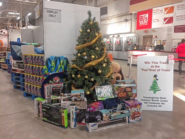 There are all kinds of sweet scores to be had at the Feztival of Trees, like these trees from BJ's and Sam's Club.