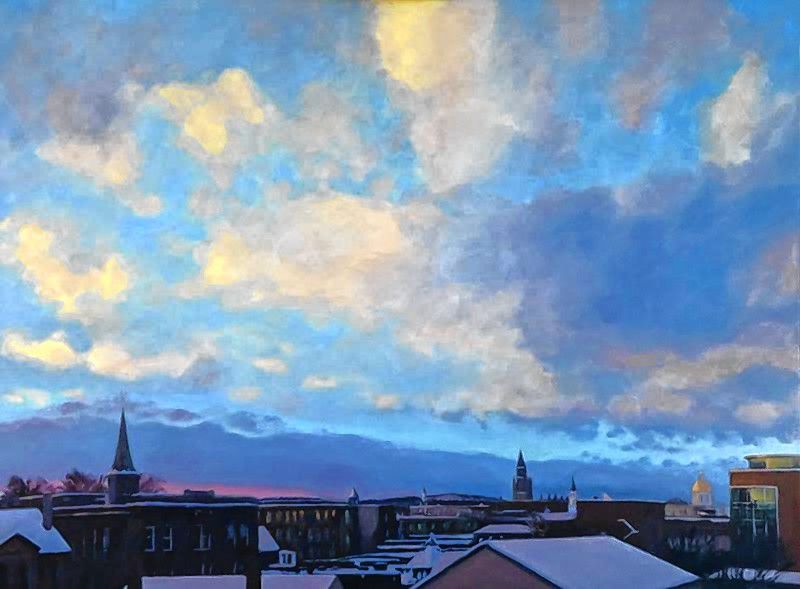 View From the Studio After a Light Snow, Melissa Anne Miller.