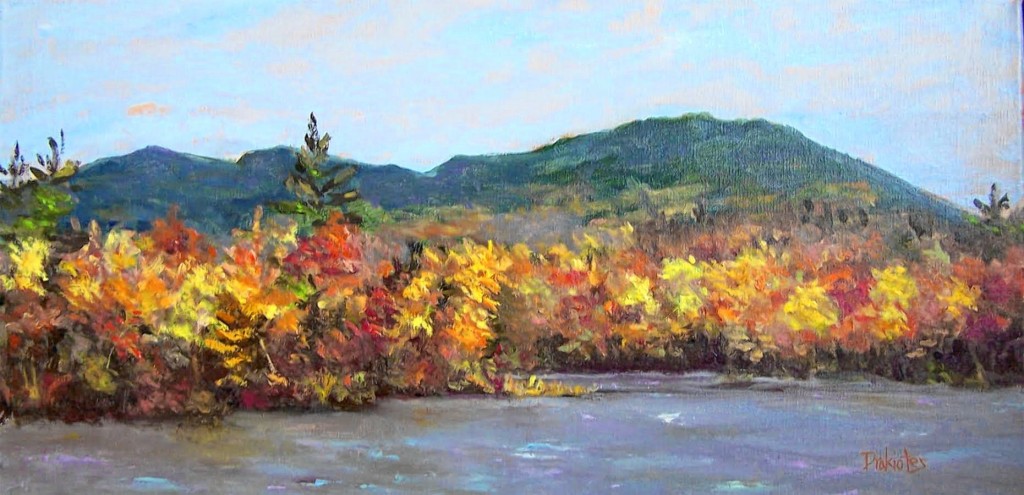 An exhibit of Alicia Drakiotes paintings are on display at the Society for the Protection of NH Forests through December.