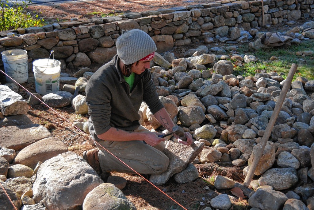 Check out this stone wall being built by Matt Persechino and Nate Vance of Contoocook Stone Works on Hopkinton Road.