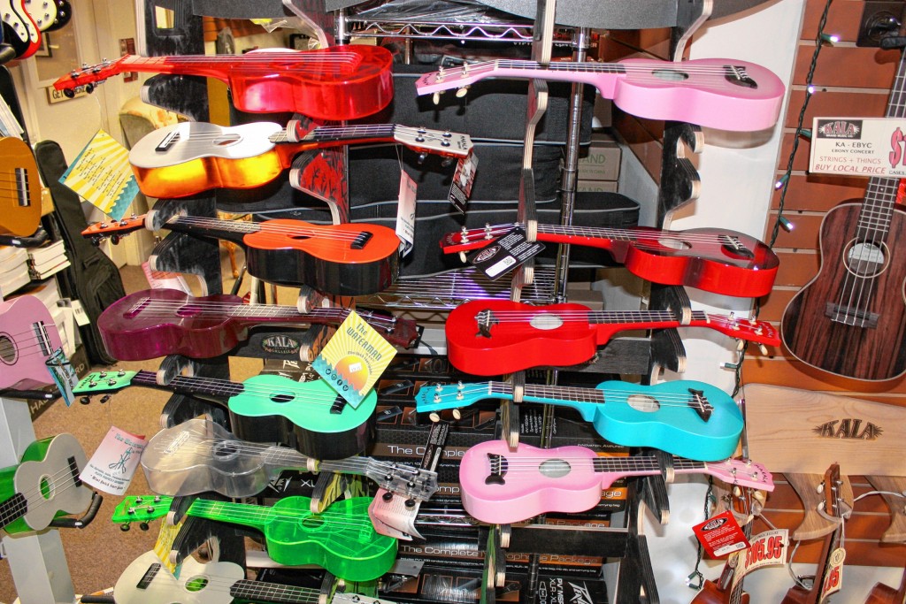 For the musician in your life, you can pick up a quality ukulele for cheap at Strings and Things on South Main Street. These things are durable and are a nice gift even for someone who's never played.(JON BODELL / Insider staff)
