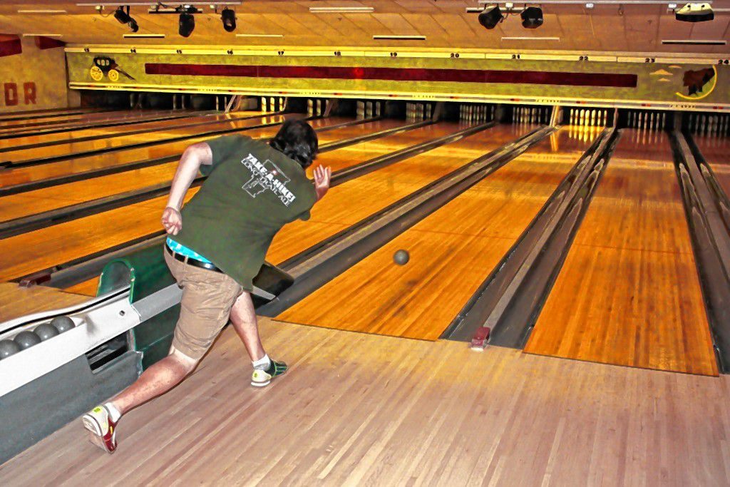 If you're not a football fan, you can always skip the Super Bowl and go for some bowling at Boutwell's Bowling Center, as Tim is doing here.JON BODELL / Insider staff)