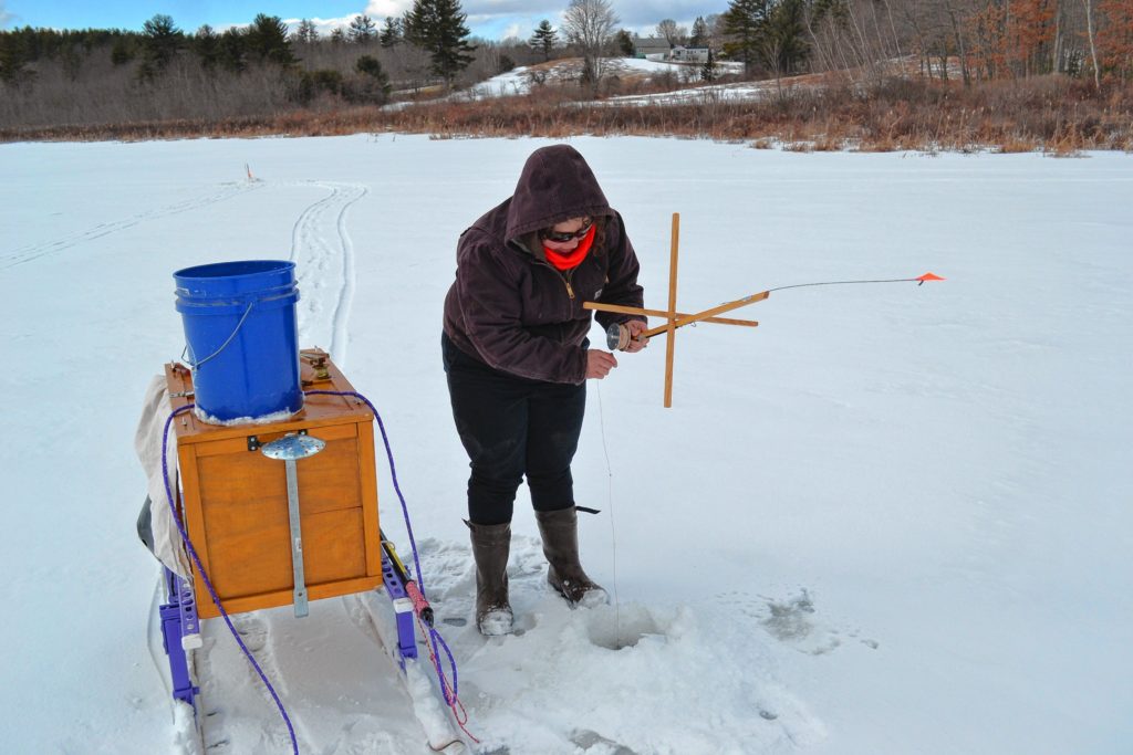 We took a field trip to Turtle Pond to learn about the art of ice fishing.