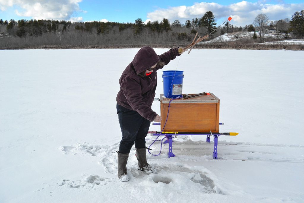We took a field trip to Turtle Pond to learn about the art of ice fishing.