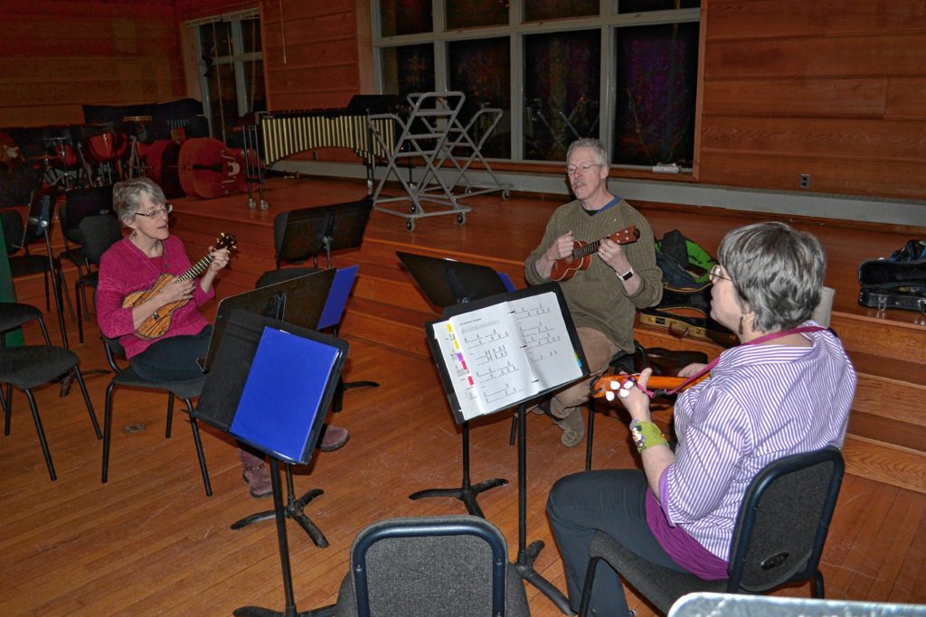 The Concord Ukes hold a jam session at St. Paul's School every other Friday and it's a strumming good time.