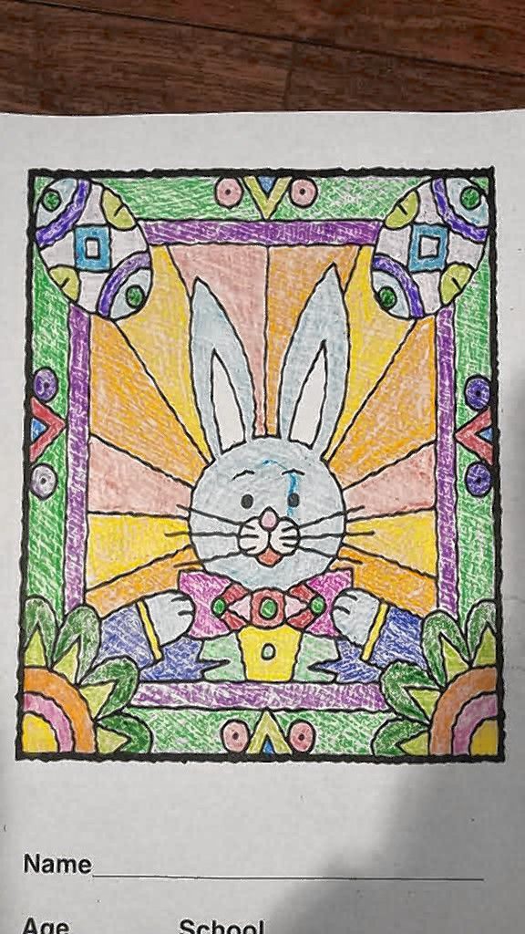 With the help of his wife, Mary, and daughter Sophie, Tim finished his Easter Bunny pic. It’s too bad he can’t enter it in the Easter Eggstravaganza coloring contest because this one would be tough to beat. If you’re between the age of 4 to 12, you still have time to enter. Drawings will be accepted through Friday, so go to yourconcordtv.org/projects/easter-eggstravaganza for more info and to print out the page above. Happy coloring and good luck!