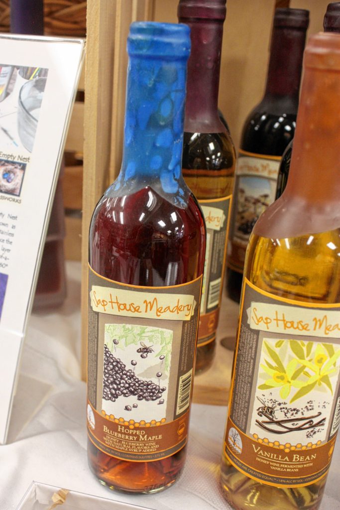 If you want an adult beverage with some maple sweetness to it, try this Hopped Blueberry Maple mead from Sap House Meadery in Center Ossipee, available at Marketplace New England. (JON BODELL / Insider staff)