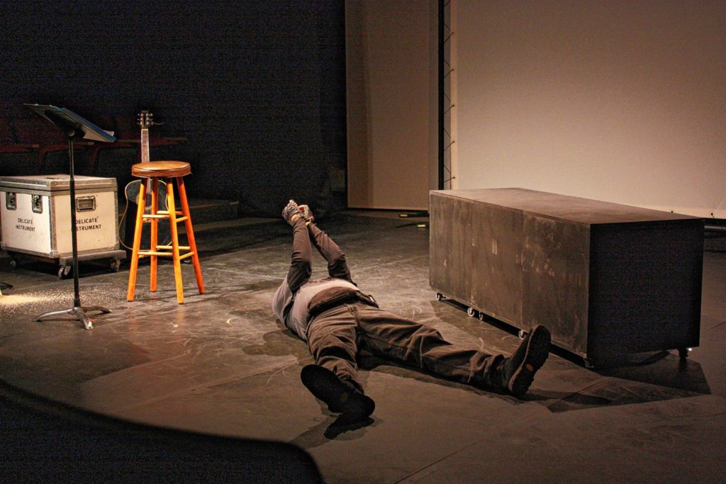 Alan Wilbar performs his one-man-show, The Learning Man, at Hatbox Theatre last Friday night. (JON BODELL / Insider staff)