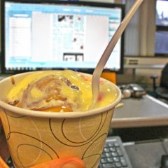 Go Try It: Eat a maple ice cream sundae while you work