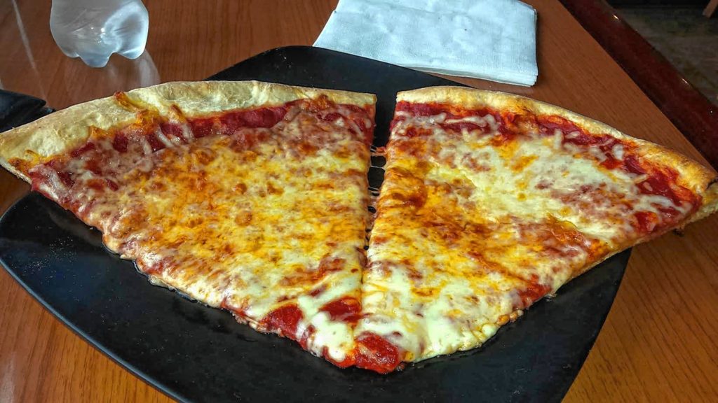 The Pizza Man dishes up some pretty tasty (and big) slices.