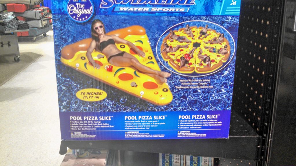 Now that it's finally warming up, we're already starting to think about the pool. But we won't want to get too wet, so we found this excellent pizza slice pool float at Dick's Sporting Goods, of all places. If we found seven friends who also had them, we could make one, big floating pool pizza! Doesn't get more Easter than that. (JON BODELL / Insider staff)