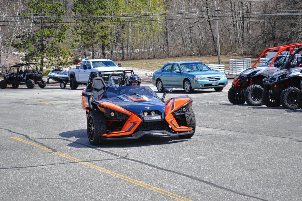Jon got to tool around in this Polaris Slingshot at HK Powersports in Hooksett last week, and it was a truly exhilarating experience. If you have the means, I highly recommend picking one up -- it is so choice.(TIM GOODWIN / Insider staff)