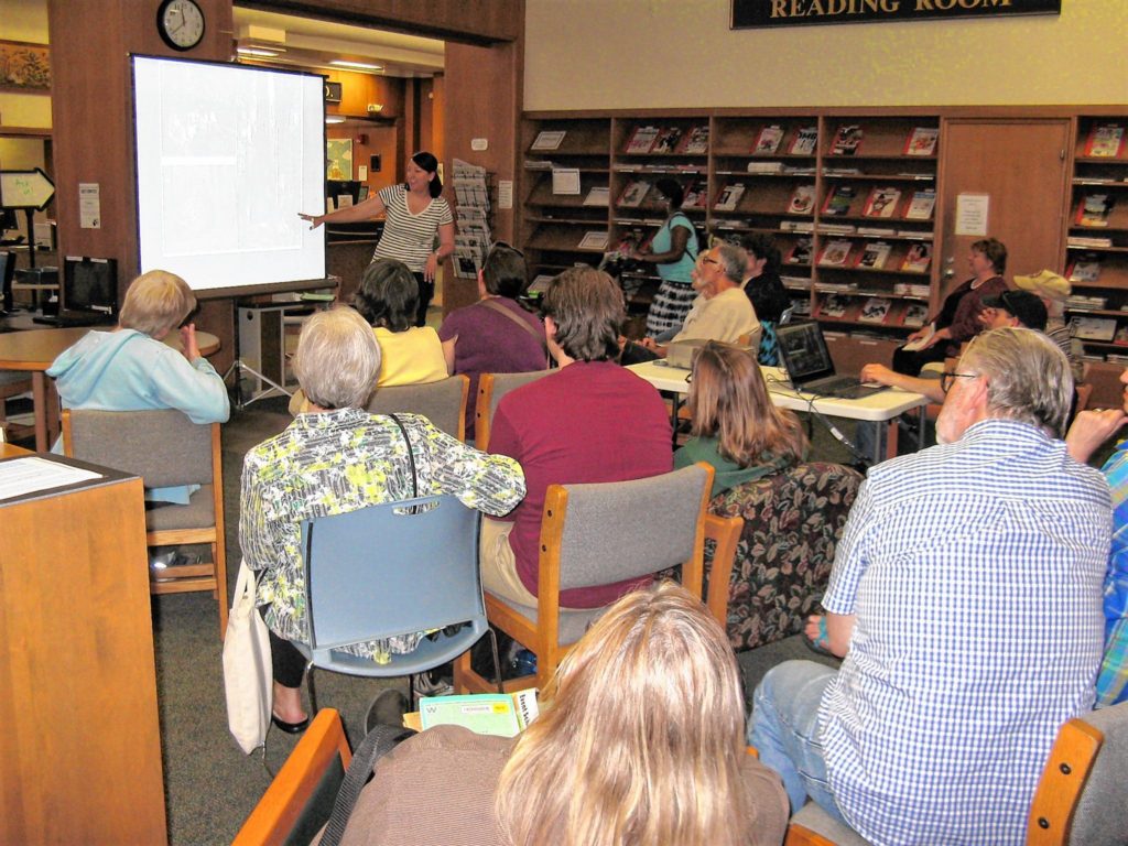 Guests listen to a presentation on How To Navigate Concord City Trails during last year's inaugural How-To Festival at Concord Public Library. The trails feature will be back again this year, just with a slightly different name: How To Explore Concord City Trails. Courtesy of Concord Public Library