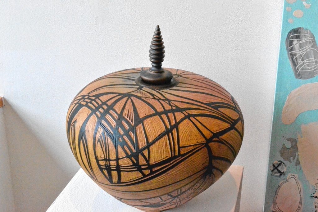 Honey Sgraffito with Cathedral Finial, Natalie Blake.
