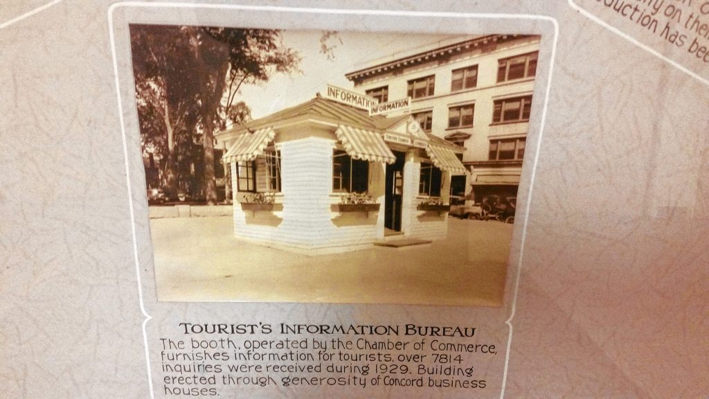 Here's what the original Capital Plaza info kiosk looked like back in the day (1929). The latest iteration of the kiosk is based on this original one, Greater Concord Chamber of Commerce President Tim Sink said. Courtesy of Tim Sink