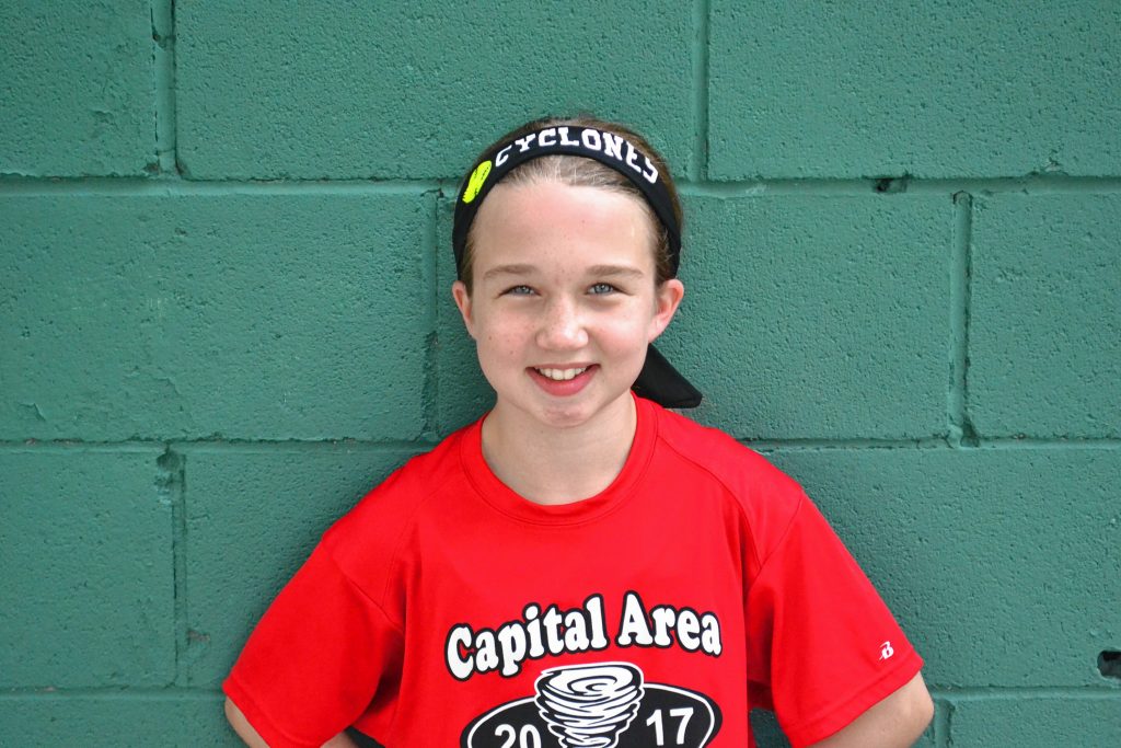 Lily Hackett  Nickname: The Rock  Age: 11  Position: 2B  Hometown: Concord  What are you looking forward to most about the world series? I’m looking forward to swimming in the pools, I’m not going to lie, but I’m also looking forward to playing with my team.   What is your best memory from this season so far? Probably me making the last out of the regional championship game.   Outside of softball, what is your favorite hobby? I like reading a lot.   What is your favorite flavor of ice cream? Raspberry   What are your plans for the rest of your summer vacation? I go to an outdoor camp where you play games and go in the pool all day.  TIM GOODWIN / Insider staff
