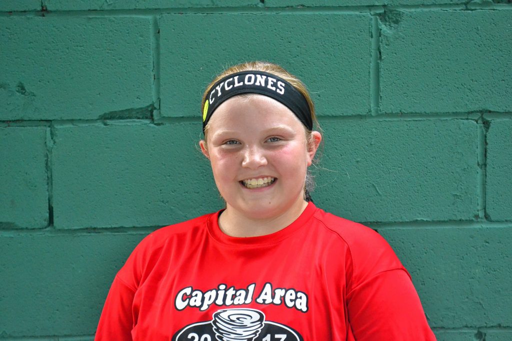 Maddy Wachter  Nickname: Bomb bomb  Age: 11  Position: P  Hometown: Concord  What are you looking forward to most about the world series? To have fun and just try to win it.   What is your best memory from this season so far? When we lost our first game, we came back when I was pitching and we beat the same team 6-2 and I struck out 15 of the 18 batters.   Outside of softball, what is your favorite hobby? Play with my brothers.   What is your favorite flavor of ice cream? Mint chocolate chip.   What are your plans for the rest of your summer vacation? Once we get off the plane my mom and I are rushing back because a big group of our family friends go on a camping trip. We also come back on my brother’s birthday, so looking forward to spending the day with him.  TIM GOODWIN / Insider staff