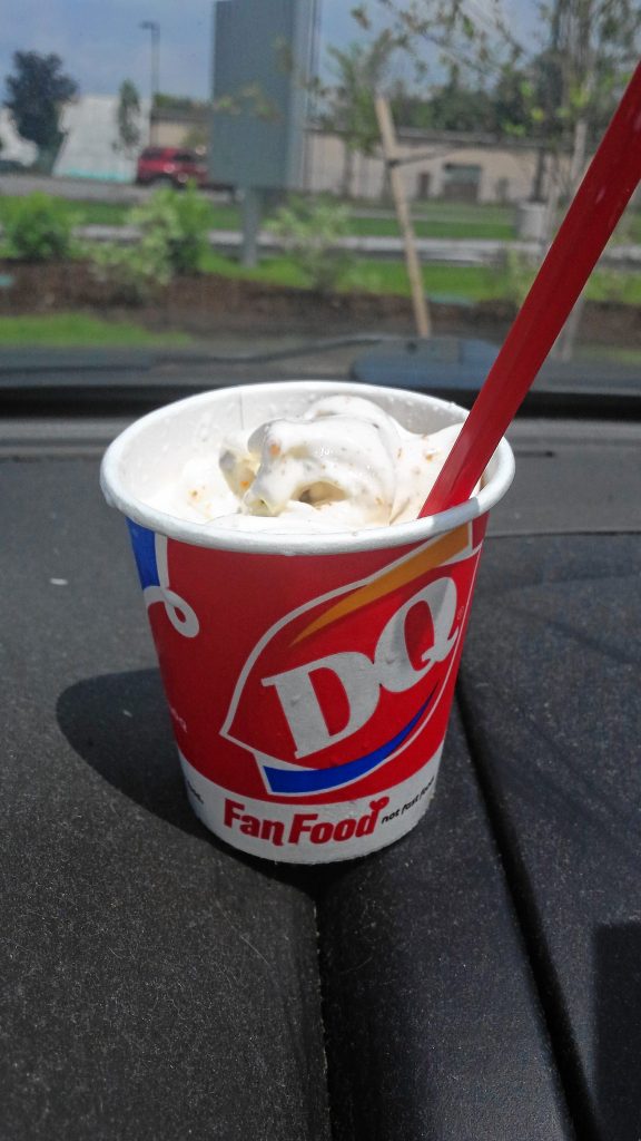 You can't go to Dairy Queen and not get an ice cream – or in our case, a Butterfinger Blizzard. THE FOOD SNOB / Insider staff