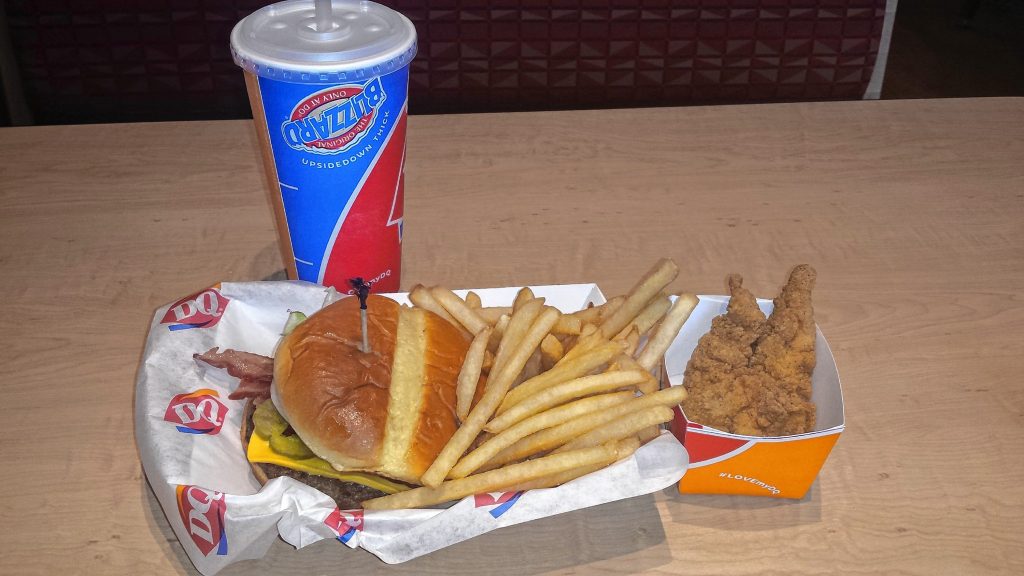 Now that Dairy Queen on Loudon Road is open for business, we stopped in for a Bacon Cheese Grillburger with fries – and a couple chicken strips. THE FOOD SNOB / Insider staff