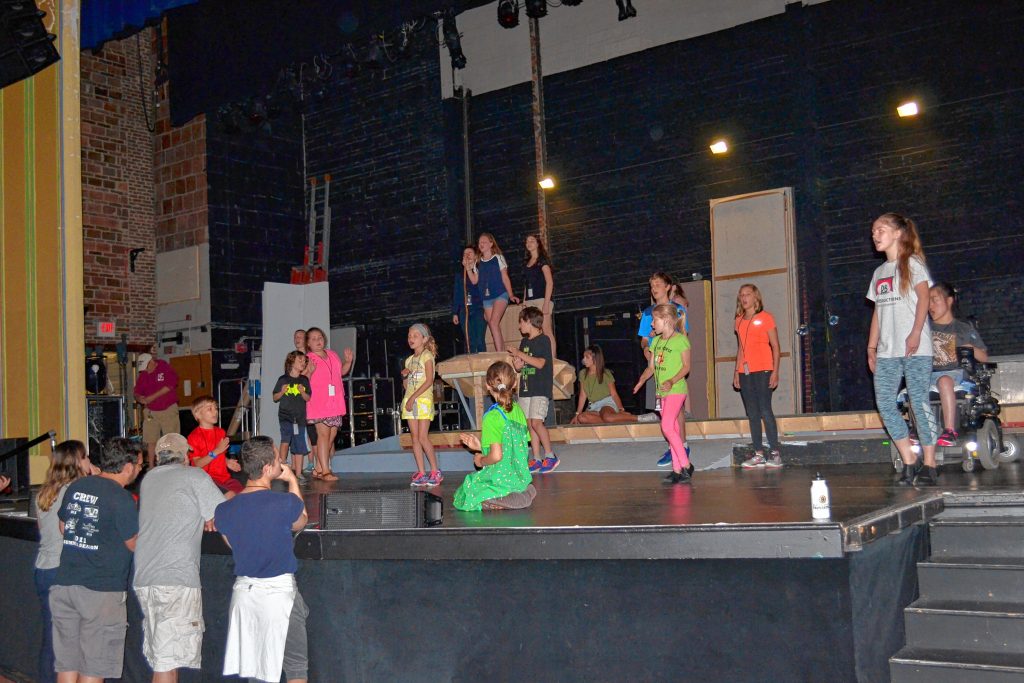 The cast of RB Productions' 'Lion King, Jr.' work through a scene last week. TIM GOODWIN / Insider staff