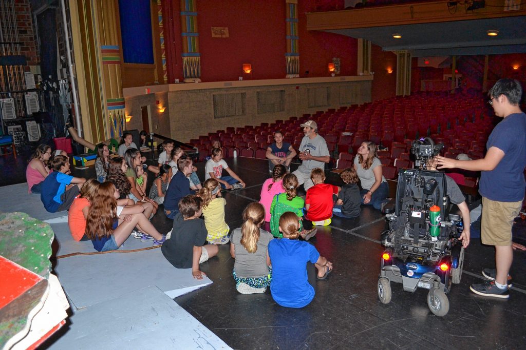 Director Jim Speigel goes over some instructions with the cast and crew of 'The Lion King, Jr.' during rehearsal last week. TIM GOODWIN / Insider staff