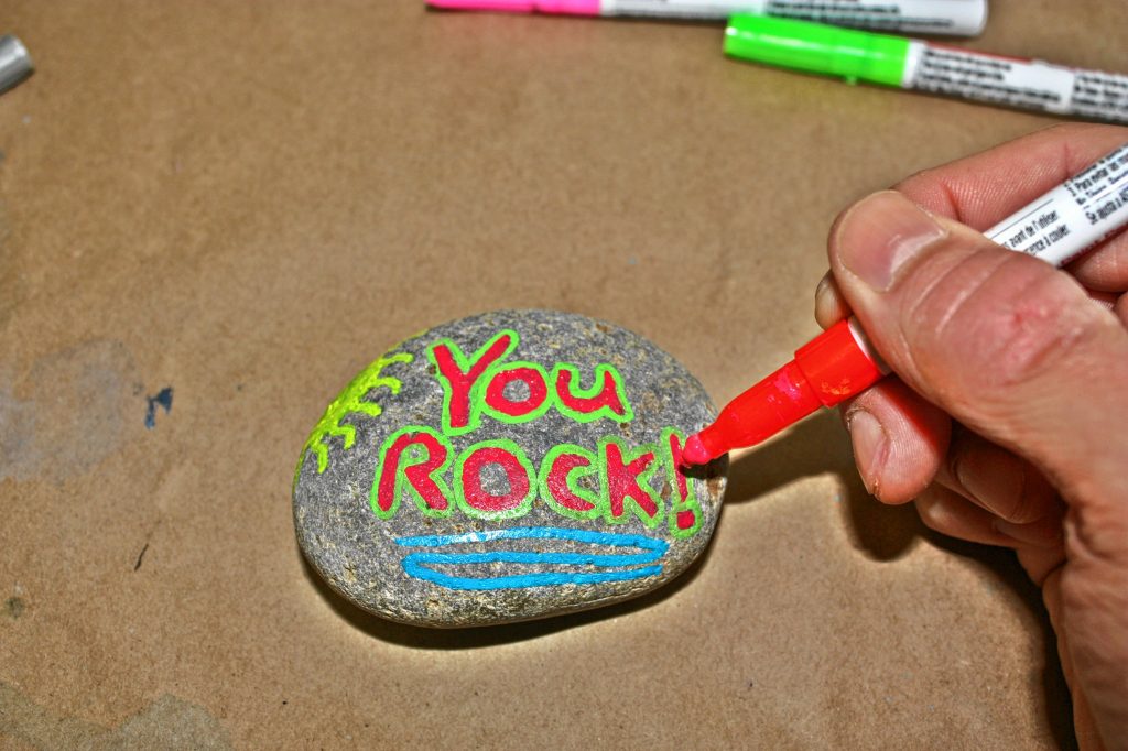 Jon made his own Kindness Rock at The Place Studio & Gallery last week. The studio is open for drop-in art making from noon to 6 p.m. Monday through Saturday (and until 8 p.m. on Thursdays and Fridays), during which you can drop in and paint your own Kindness Rock for free -- all the supplies are provided for you. JON BODELL / Insider staff