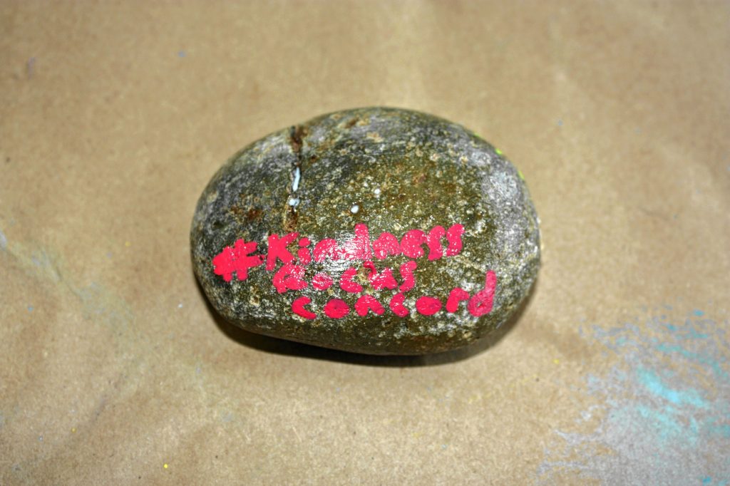 Jon made his own Kindness Rock at The Place Studio & Gallery last week. The studio is open for drop-in art making from noon to 6 p.m. Monday through Saturday (and until 8 p.m. on Thursdays and Fridays), during which you can drop in and paint your own Kindness Rock for free -- all the supplies are provided for you. JON BODELL / Insider staff