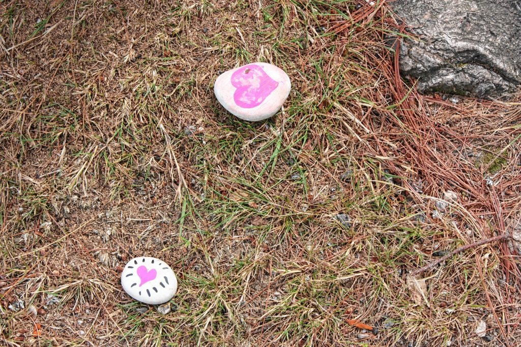 We found these Kindness Rocks at the base of a tree at Rollins Park last week.  JON BODELL / Insider staff