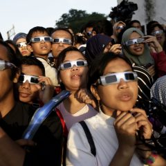 Watch the solar eclipse from the McAuliffe-Shepard Discovery Center