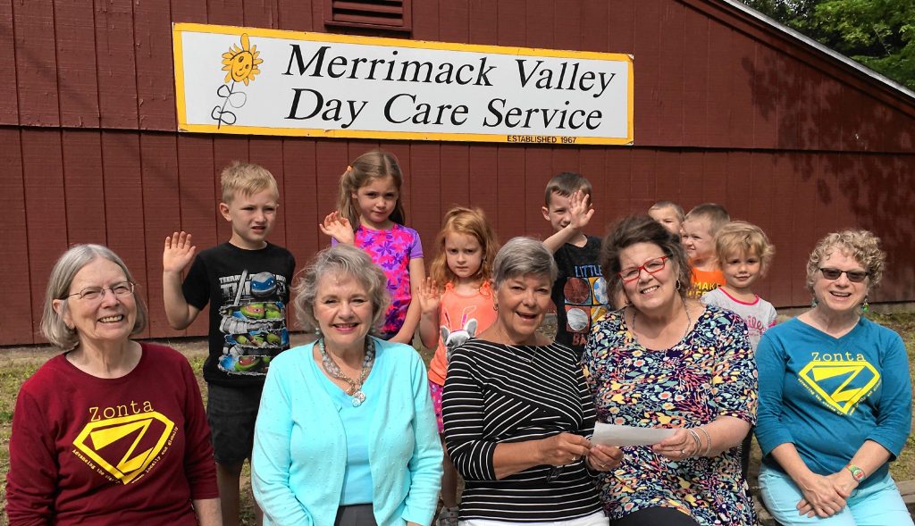 The Zonta Club of Concord recently donated $1,402 to Merrimack Valley Day Care Service thanks to its Market Days book sale. TIM GOODWIN / Insider staff