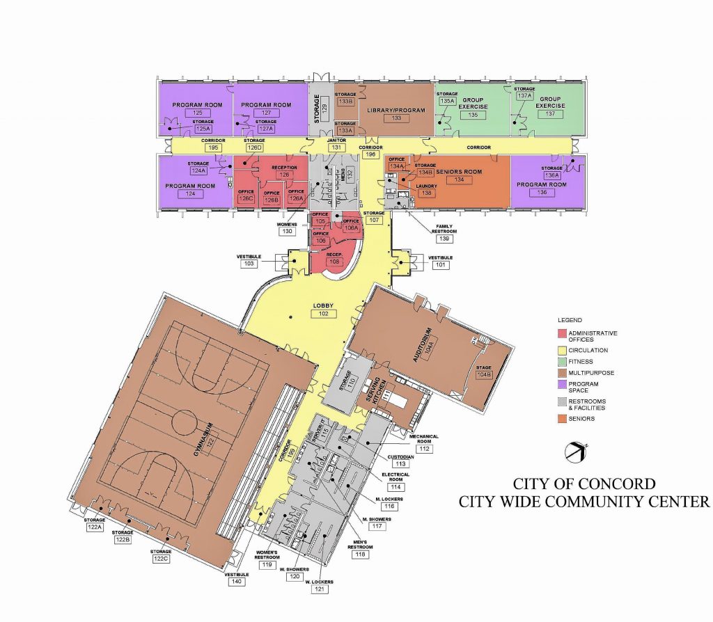 This is the layout of the new community center in Concord. Courtesy